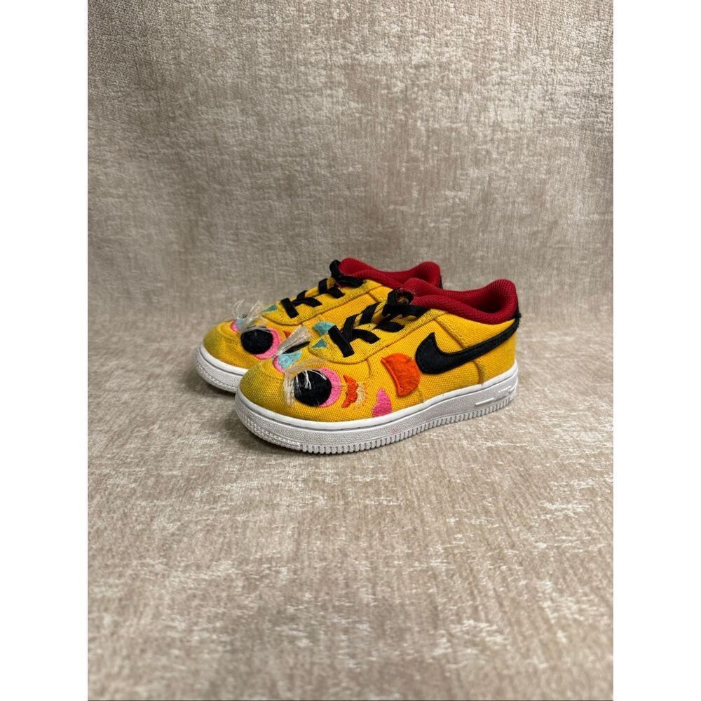 Nike Kids Force 1 LV8 Chinese New Year University Gold Sneakers Multicolor Sz 9C